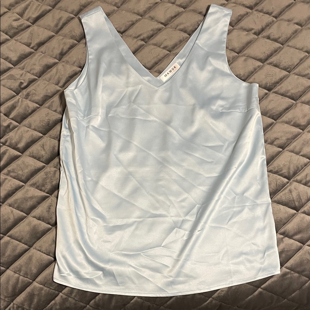 Babaton Light Blue V-Neck Camisole